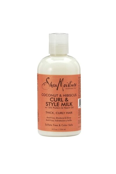 Shea Moisture Lapte de păr hidratant cu shea, cocos și hibiscus, 236 ml