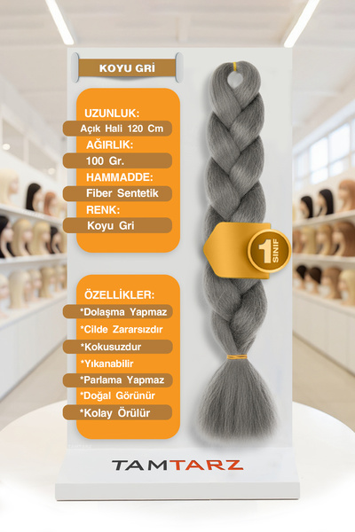 TAM TARZ Păr sintetic din fibre pentru împletitură africană rasta și box brai...