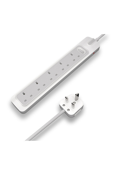 RAFEED Power extensions 5 Meter 6 Sockets 230 V 13 A UK type 2990W