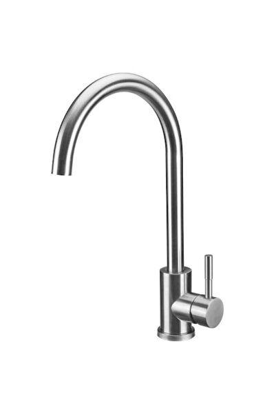 EVOSANITARY Baterie de bucătărie 5001, tip U, comandă unică, conexiuni flexibile, cartuș ceramic, St