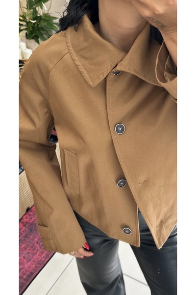 Kris Kadın Bebe Yaka Kısa Trenç