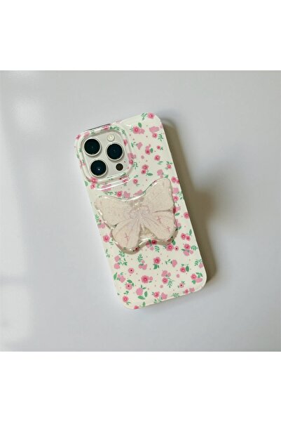 HYPERSOFT Iphone 15 Pro Max (6.7 inç) Uyumlu Popsocketli Stant Olabilen Şık D...