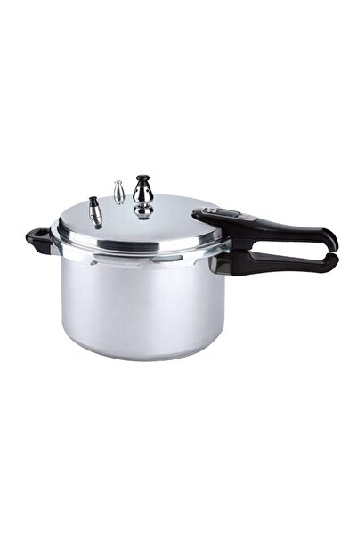 Generic Shopi Pressure Cooker, Aluminium + Stainless Steel Body with Strong Lid & Dual Handles for Cooking