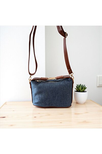 Gözde Mağazacılık Canvas Hand and Shoulder Bag with Lock Detail