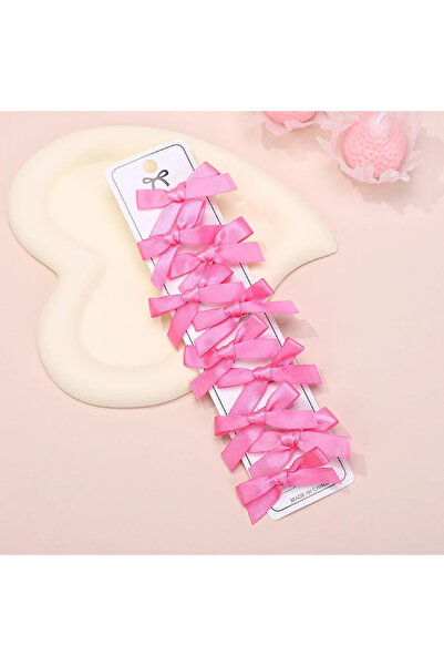 Fiyonks Atölye Women's Satin Ribbon Mini Bow Buckle 10 Pieces