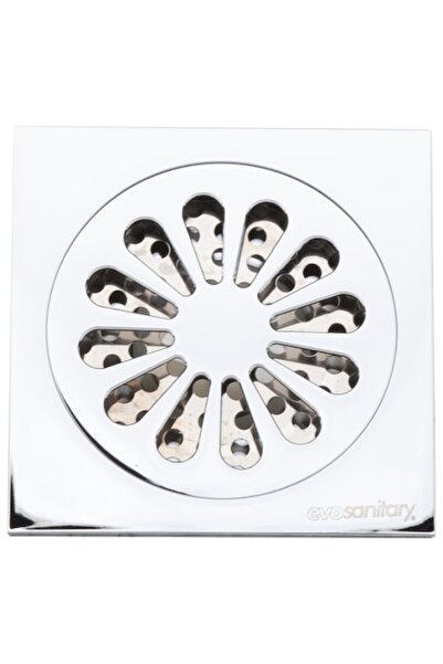 EVOSANITARY Sifon de pardoseală cu clapetă anti-retur, 100x100 mm, înălțime 22,5 mm