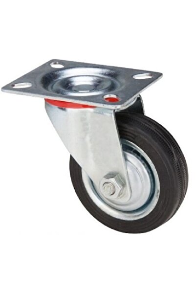 Evotools Roată pivotantă din cauciuc cu placă, 160 mm, 100 kg