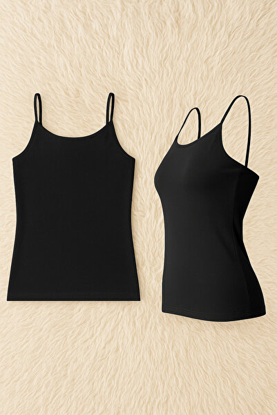 White Velvet Women's Cotton Lycra String Strap Non-Marking Combed Cotton 2-Piece Undershirt Q6K4K6T6Ka