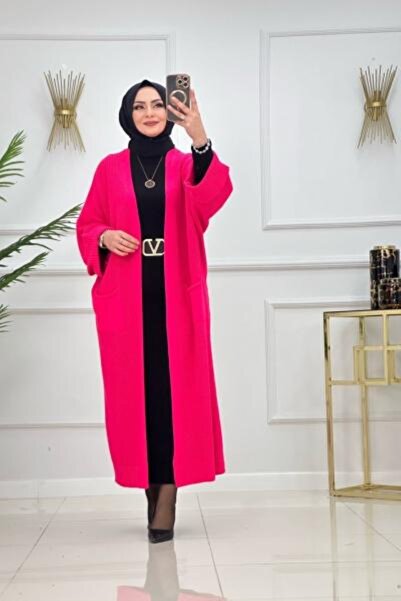 Enans Design Υφασμάτινο Πλεκτό Υπερμεγέθη Χαλαρή Εφαρμογή Ζακέτα Νιλάι Τεσεττούρ