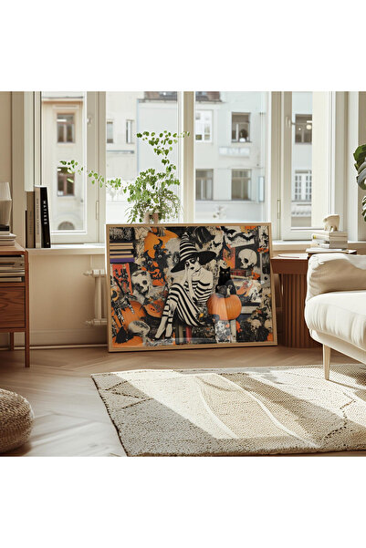 Tuba Decor Tek Parça Ahşap Çerçeveli Oturma Odası Salon Mutfak Tablo