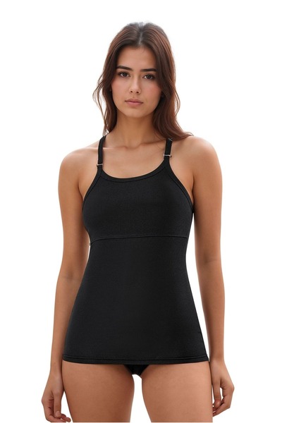 Alissa قميص داخلي نسائي من القطن المودال مع حشوة ليكرا وحمالات، طقم من قطعتين W6K6K5T1KA