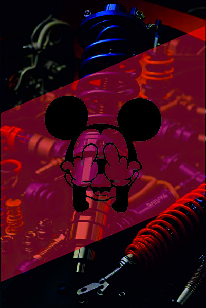 sticker ملصق زجاجي ثلاثي الأبعاد بتصميم ميكي مقاس 15×15 سم للسيارات والدراجات...