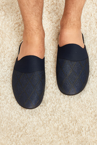 Alissa Ανδρικές παντόφλες νυφικού σπιτιού Navy Blue Q3W3K0CK