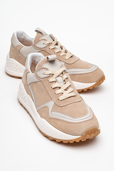 Ataköy Ayakkabı KADIN DERİ SNEAKERS KUM SUET