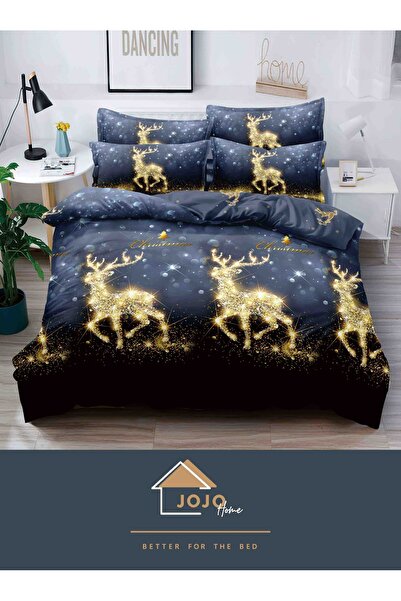 JOJO HOME Bedding set, Christmas Edition, Jojo Home, 6 pieces, 230x240cm, Blue, Reindeer