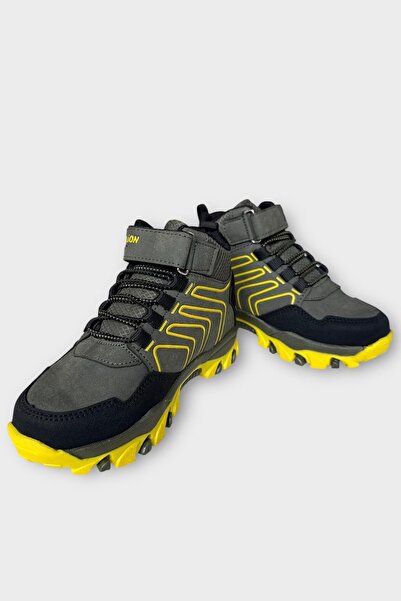 Liger Çocuk Cırtlı Bağcık Detaylı Su ve Soğuk Geçirmez Bot HAKİ - SARI