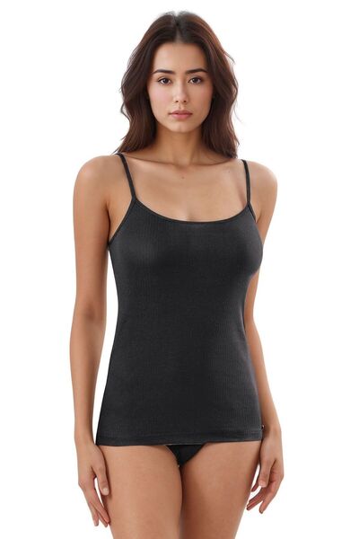 Alissa Women's Cotton Lycra Ribbed String Strap Combed Cotton 6-Piece Tank Top W6K4K2T0Ka