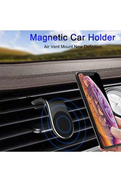 Primo Plus Car Air Vent Magnetic Phone Holder Black