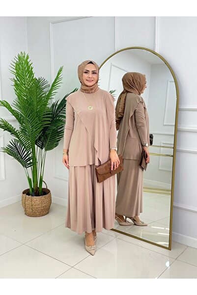 Enans Design Set pantaloni tunică cu închidere încrucișată Nil