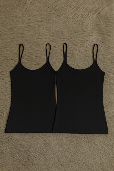 White Velvet Women's Modal Cotton Lycra String Strap 2-Piece Undershirt Q6K6K0T0Ka