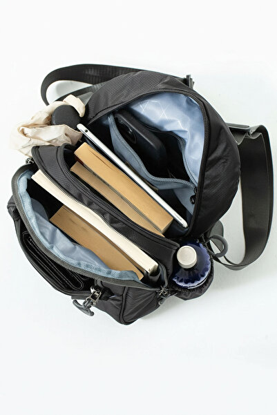 Lifonbag Women's 4 Compartment Parachute Fabric Travel Business School Backpack (30X24 cm)