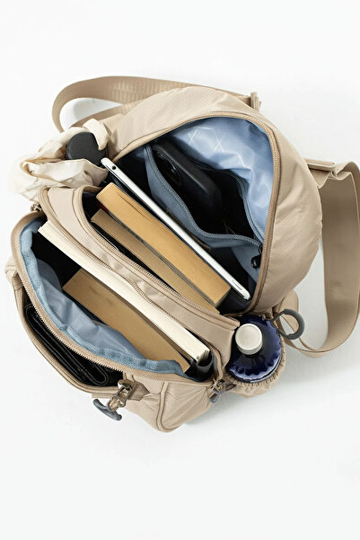 Lifonbag Women's 4 Compartment Parachute Fabric Travel Business School Backpack (30X24 cm)