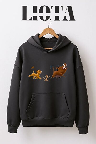 Vordevia Hakuna Matata Printed Oversize Cotton 3 Thread Sweatshirt