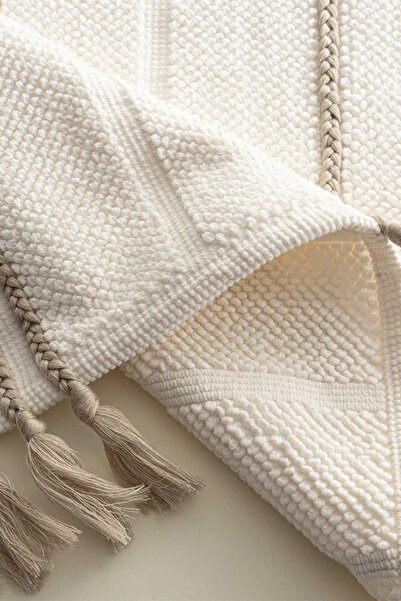 Ecocotton Κρέμα Καρνέλα 100% Βιολογικό Βαμβάκι Χαλάκι Μπάνιου - 60*100 cm