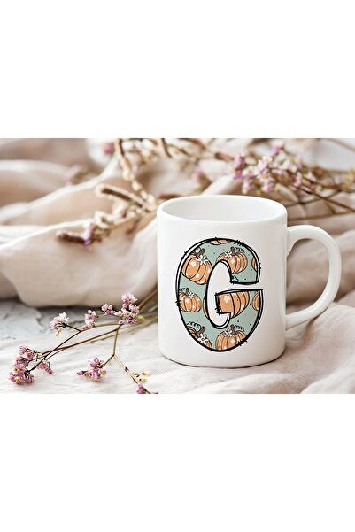 Beramussa كوب منقوش على شكل حرف G - كوب لطيف بطابع الهالوين - هدية