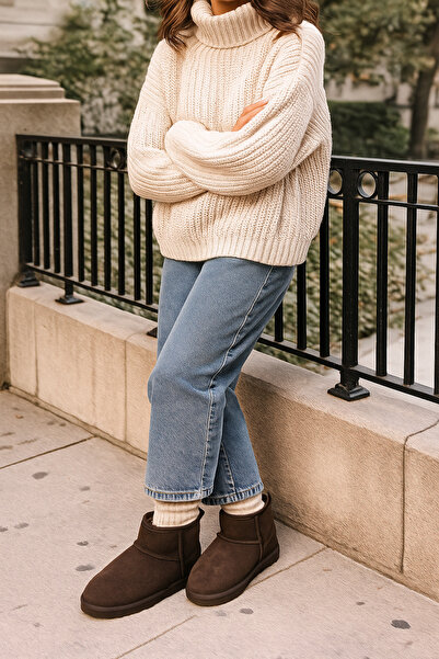 DAD WOLF Ultra Mini Kürklü Classic Mini II 1016222 CHE Kadın Bot