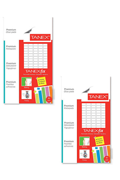 Tanex 2 Paket Sökülebilir Beyaz Hamur Yapıştırıcı – Fix Hamur, 80’li, 50 gr (...