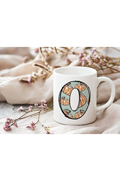 Beramussa كوب منقوش عليه حرف O على شكل قرع العسل - كوب لطيف بطابع الهالوين - ...