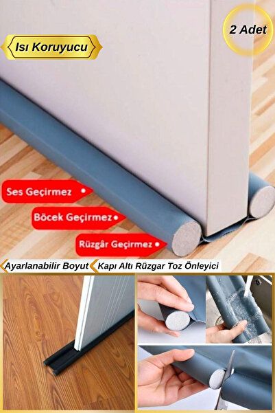 Hane Dostu 2 Adet Ayarlanabilir Boyut Su Geçirmez Kapı Altı Rüzgar ve Toz Önleyici Isı Koruyucu İzalötör