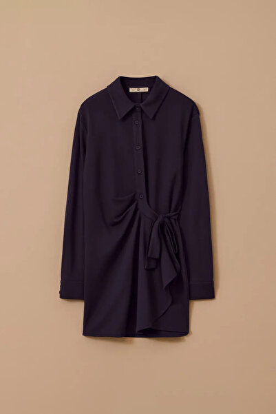 SEÇİL Women's Tunic with Tie Detail - Navy Blue