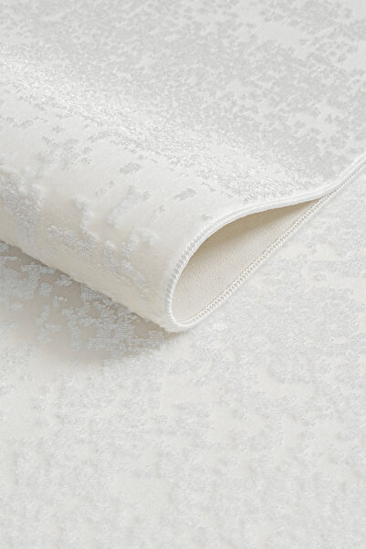 Terra Halı Yıkanabilir Antialerjik Kaymaz Taban Beyaz Koridor Salon Halısı