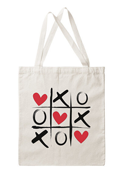 DK DAKSEL Set of 3 Love & Thank You Printed Canvas Tote Bags – Heart Tote Bag
