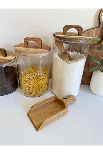 LEONEV 2-Piece Bamboo Food Shovel