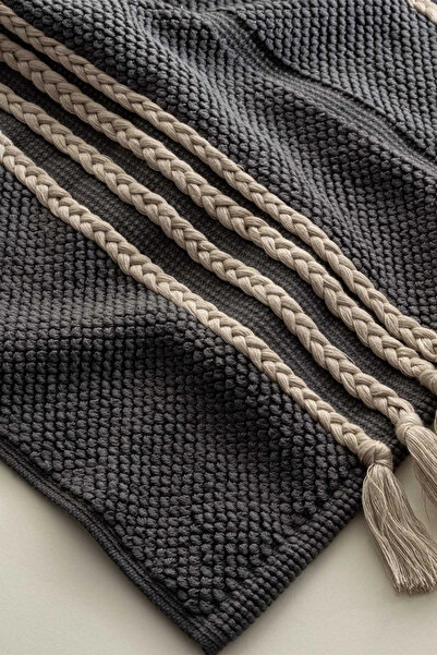 Ecocotton Karnella Антрацит 100% органічна бавовняна килимок для ванної кімнати - 60*100 см