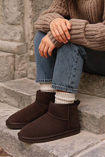 DAD WOLF Ultra Mini Kürklü Classic Mini II 1016222 CHE Kadın Bot