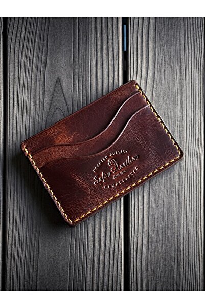 Kalkan deri Genuine Leather Card Holder - Handmade - Custom Leather - Milano