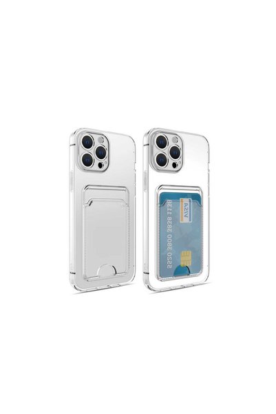 bewn iPhone 11 Pro Compatible Card Holder Wallet Transparent Edge Protection ...
