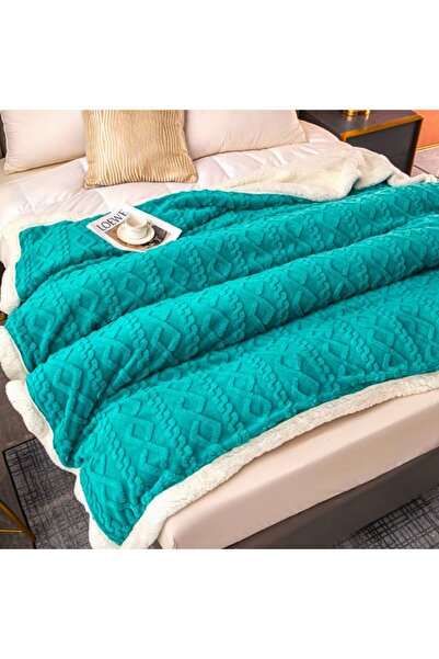 Kotonia Home Soft Cocolino two-layer duvet cover 200x230 cm and pillowcases 60x60 cm, 100% microfiber, turquoise
