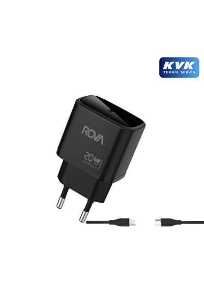 ROVA SB122L Type-C Hızlı Şarj Başlığı Lighting Şarj Kablo 20W