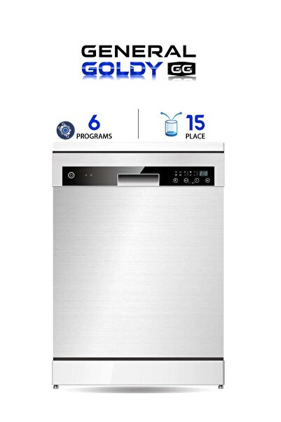 GENERAL GOLD General Goldi Dishwasher - 6 Programs - 15 Place - Steel - GGDW1407S