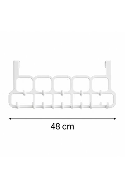 Mim Life 2 Adet 11 Kancalı Çok Amaçlı Kapı Arkası Askısı Pratik Askılık Kapı Askısı - 2 Adet
