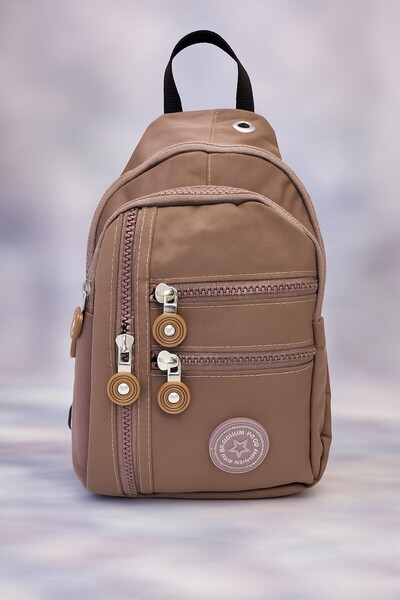 Newish Polo Women's Crinkle Fabric Crossbody Chest and Shoulder Bag with Headphone Jack - Body Bag