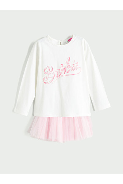 LC Waikiki Barbie Baskılı Kız Çocuk Bluz ve Tütü Etek