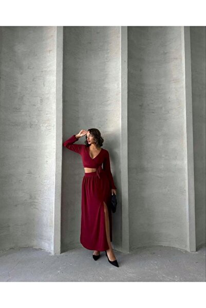 Butik Women's Sandy Fabric Floor-Length Set
