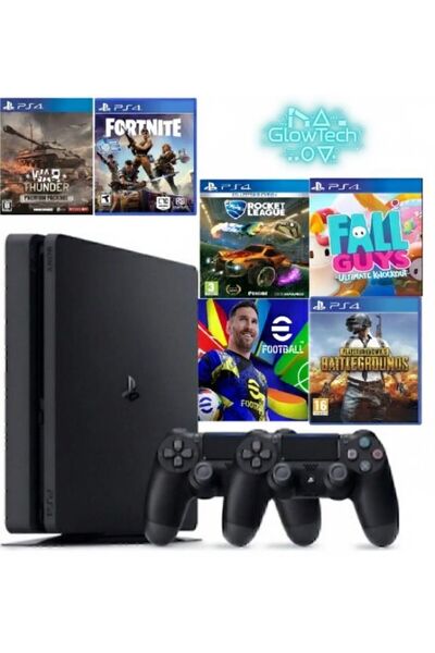 GlowTech Bursa Ösony Playstation 4 1 Tb Slim Kasa 6 Oyunlu 2 Adet V2 Kol 12 Ay Garanti - Revize Edilmiş Ürün