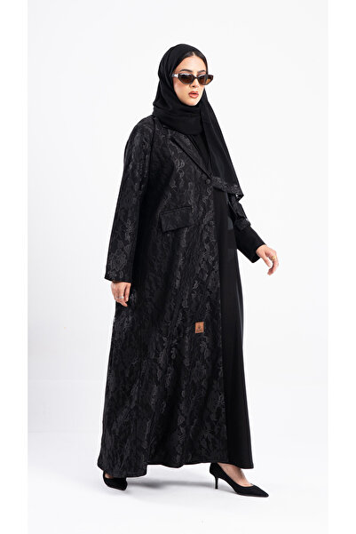 Hasnaa Abaya عباية حور بليزر بدانتيل فرنسي